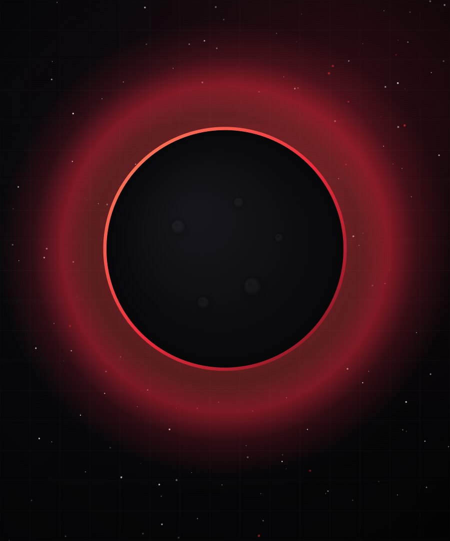 A lunar eclipse — the moon in Earth's shadow, the BehindTheMoon namesake motif